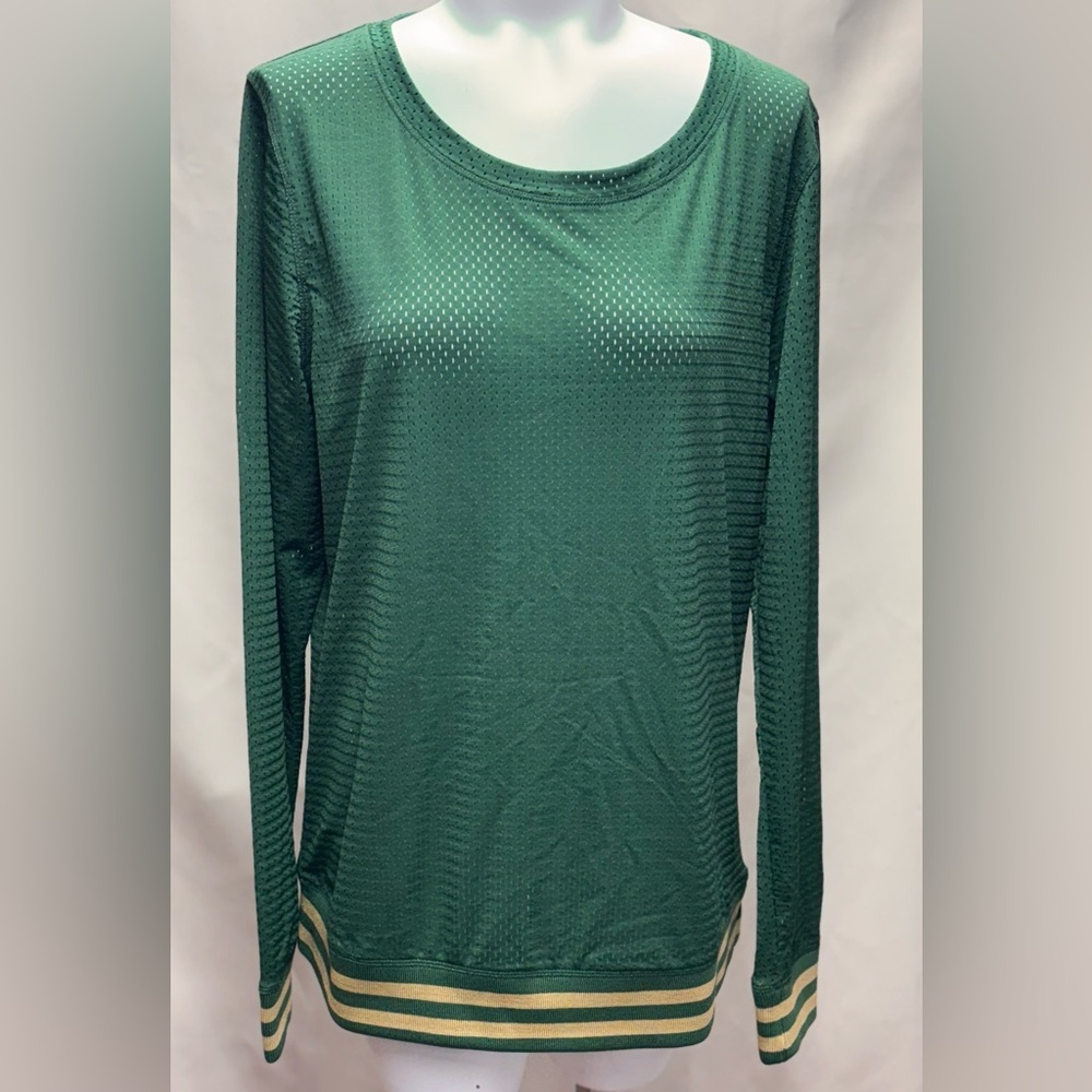 NUYU State of Mind Colorado State University Rams Mesh Green  Top Size Large